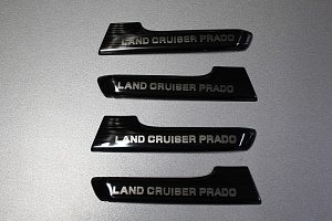 Тюнинг для Накладки Prado 150 на ручки дверей салона , тёмный хром , сталь