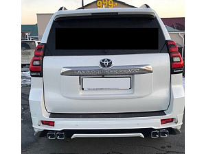 Тюнинг для Планка Prado 150 2018 +, над задним номером с надписью Land Cruiser Prado хром
