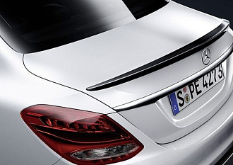Спойлер Mercedes C-class W205 2014 - 2018 на багажник , чёрный