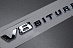 Надпись V8 BITURBO хром 