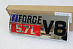 Надпись FORCE 5,7L V8 , красная