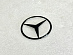 Эмблема Mercedes W221 на багажник , чёрная 