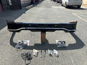 Тюнинг для Губа задняя LX 570 / LX 450d 2016 +, Modellista чёрная , под 2 насадки