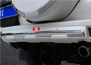 Тюнинг для Накладка Prado 150 на низ заднего бампера , черная, как оригинал