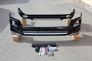 Тюнинг для Обвес на Prado 150 2014 +, Modellista, с ходовыми огнями, версия 1, черный