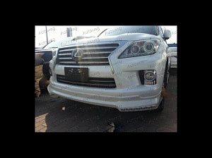 Тюнинг для Губа передняя LX 570 2014 +, рестайлинг Platinum Edition, c диодами, белый перламутр #
