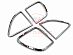 Накладки RX 300 / Harrier 10 1997 - 2002 на стопы , хром