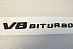 Надпись V8 BITURBO черная 