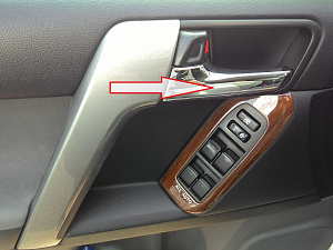 Тюнинг для Накладки Prado 150 на ручки дверей салона , хром , сталь