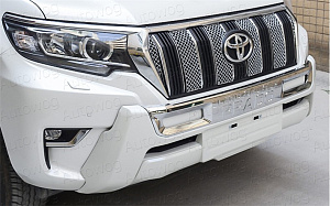 Тюнинг для Накладка Prado 150 2018 +, на бампер передний , чёрная 
