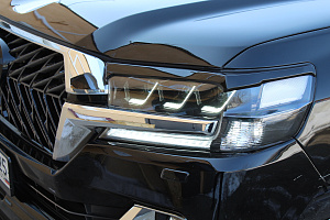 Тюнинг для Фары Land Cruiser 200 2016 +, дизайн LX 570 , чёрные , динамические 