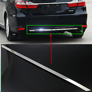 Тюнинг для Накладка Camry V50 / V55 2015 +, на низ заднего бампера , хром 