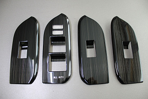 Тюнинг для Накладки Prado 150 на стеклоподъёмник , тёмный хром