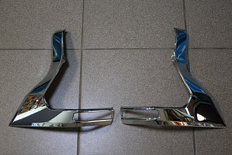 Накладки Prado 150 2018 +, на стопы задние , хромированные