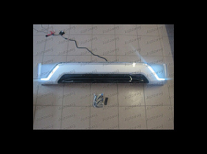 Тюнинг для Губа передняя Land Cruiser 200 2016 +, Executive с ходовыми огнями, серебро