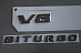 Надпись V8 BITURBO хром 