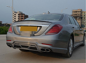 Тюнинг для Спойлер Mercedes S-class W222 дизайн AMG на багажник , чёрный