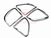 Накладки RX 300 / Harrier 10 1997 - 2002 на стопы , хром