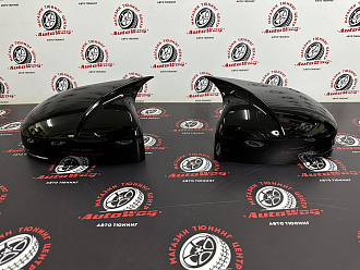 Накладки FIT 2014 - 2018 , на зеркала , чёрные , дизайн BMW