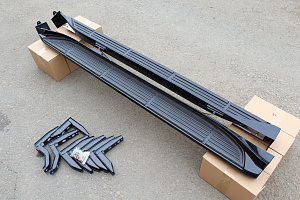 Тюнинг для Пороги Land Cruiser 100 с металлической подножкой , черные 