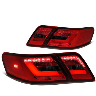 Стопы Camry V40 2006 - 2011 дизайн Lexus красно-дымчатые