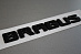 Надпись на Mercedes. плоский дизайн , чёрная