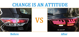 Тюнинг для Стопы Highlander 2014 +, дымчатые динамические 