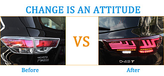 Стопы Highlander 2014 +, дымчатые динамические 