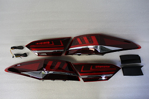 Тюнинг для Стопы Camry V70 2018 +, дизайн Lexus , красные , версия 1