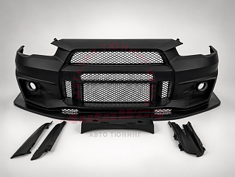 Бампер передний Lancer 10 в стиле Varis 3