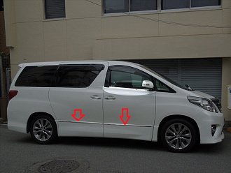 Молдинги дверей Alphard H20 / Vellfire 20 