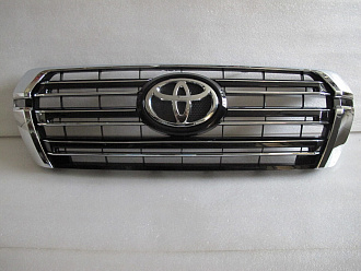 Решетка Land Cruiser 200 2012 +, стиль Exclusive 2016 +, черный