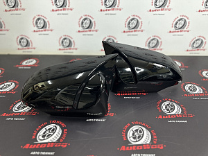 Тюнинг для Накладки Camry V50 / V55 2012 - 2017 на зеркала , чёрные , дизайн BMW