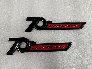 Тюнинг для Надпись 70TH ANNIVERSARY 2шт., чёрная