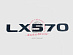 Надпись LX 570 , чёрная