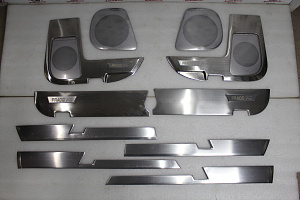 Тюнинг для Накладки Prado 150 внутрь двери хром 