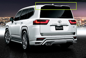 Тюнинг для Спойлер Land Cruiser 300 Modellista на верх заднего стекла, белый перламутр