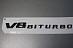 Надпись V8 BITURBO хром 