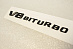 Надпись V8 BITURBO черная 