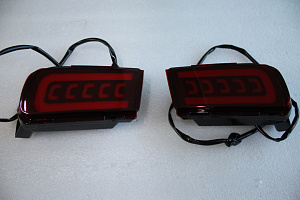 Тюнинг для Стопы дополнительные Prado 150 в бампер задний, диодные (катафот), стиль 1