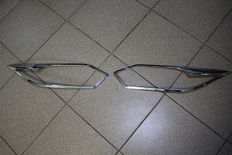 Накладки Vezel на фары , хром 