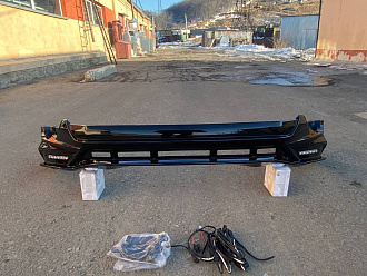 Губа передняя Prado 150 2018 +, дизайн TRD , чёрный перламутр