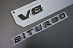 Надпись V8 BITURBO хром 