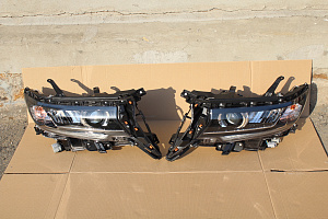 Тюнинг для Фары Prado 150 2018 +, чёрные с бегающим повтором 