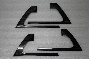 Тюнинг для Накладки Land Cruiser 200 на ручки дверей салона , сталь , тёмный хром