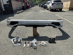 Тюнинг для Губа задняя LX 570 / LX 450d 2016 +, Modellista белый перламутр , под 2 насадки