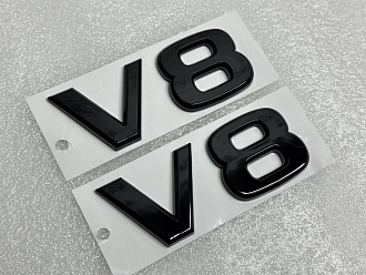 Шильдики V8 ( Patrol ) , чёрные