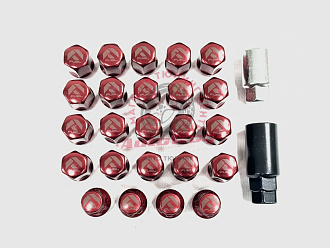 Гайки колёсные FUEL M12*1,5 24 штуки , красные