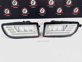 Туманки Land Cruiser 100 диодные , динамические с поворотом