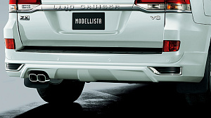 Тюнинг для Губа задняя Land Cruiser 200 2016 +, Modellista + имитация насадки глушителя, белый перламутр
